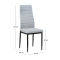 JETTA Chair Light Grey Fabric (Black paint)