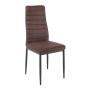 JETTA Chair Brown Suede Fabric (Black paint)