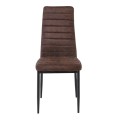 JETTA Chair Brown Suede Fabric (Black paint)