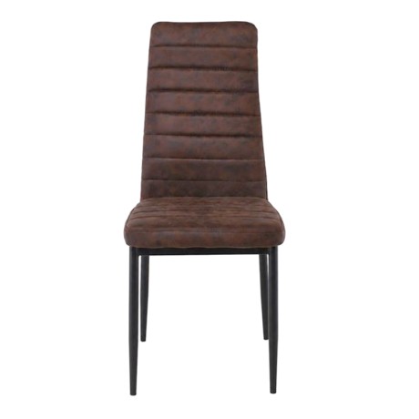 JETTA Chair Brown Suede Fabric (Black paint)