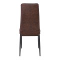 JETTA Chair Brown Suede Fabric (Black paint)
