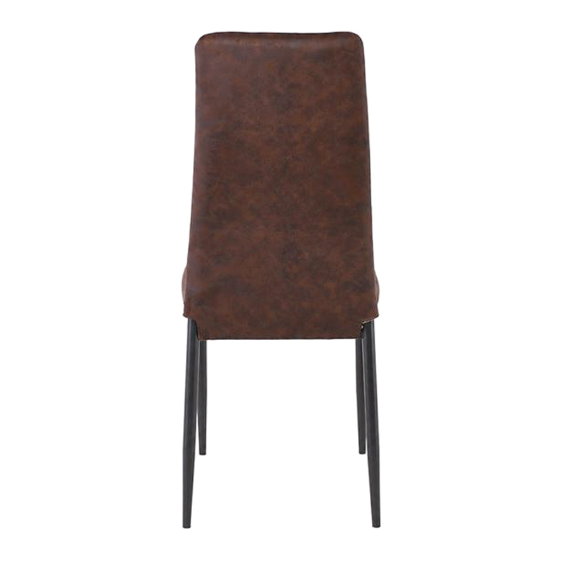 JETTA Chair Brown Suede Fabric (Black paint)