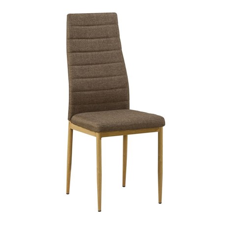 JETTA Chair Gold Brown Fabric (Natural Wood Grain Metal)