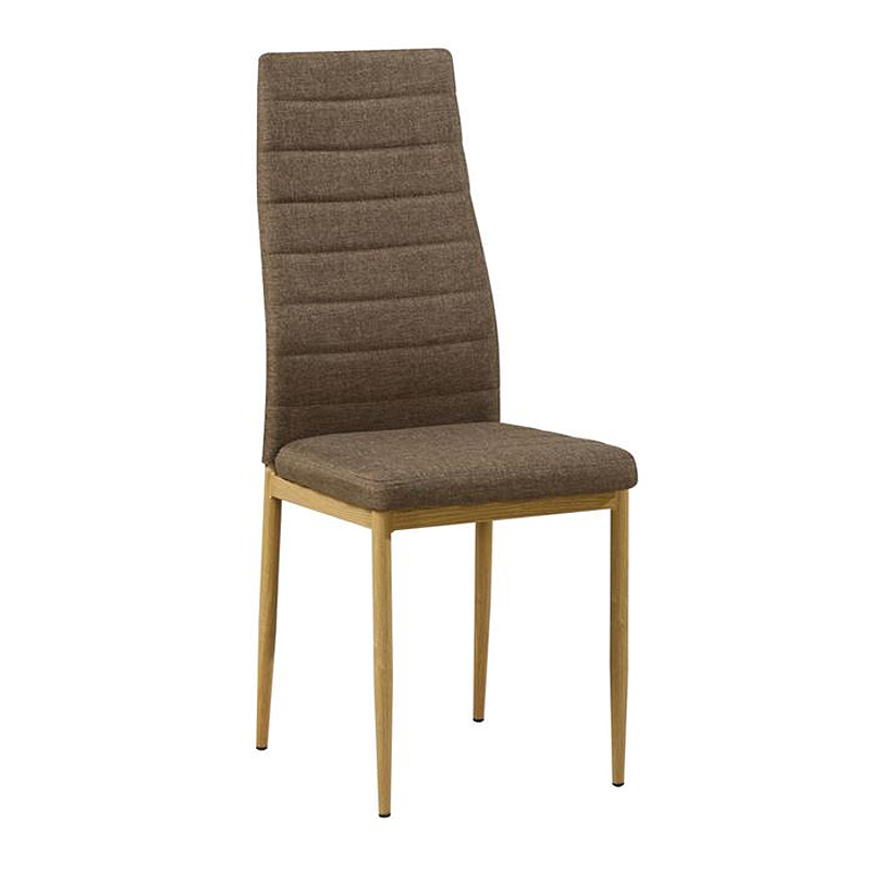 JETTA Chair Gold Brown Fabric (Natural Wood Grain Metal)