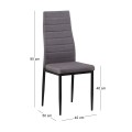 JETTA Chair Light Brown Fabric (Black paint)