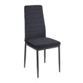 JETTA Chair Full K/D Velure Black Fabric (Black paint)