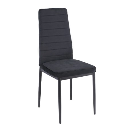 JETTA Chair Full K/D Velure Black Fabric (Black paint)