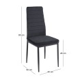 JETTA Chair Full K/D Velure Black Fabric (Black paint)