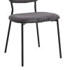 Kevin Megapap fabic dining chair in grey color with black metal legs 48x51x87cm.