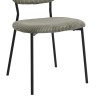 Kevin Megapap fabic dining chair in olive color with black metal legs 48x51x87cm.