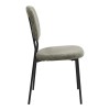 Kevin Megapap fabic dining chair in olive color with black metal legs 48x51x87cm.