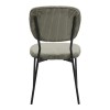 Kevin Megapap fabic dining chair in olive color with black metal legs 48x51x87cm.