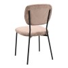 Kevin Megapap fabic dining chair in mocha color with black metal legs 48x51x87cm.