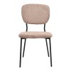 Kevin Megapap fabic dining chair in mocha color with black metal legs 48x51x87cm.