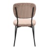 Kevin Megapap fabic dining chair in mocha color with black metal legs 48x51x87cm.