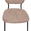 Kevin Megapap fabic dining chair in mocha color with black metal legs 48x51x87cm.