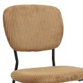 Kevin Megapap fabic dining chair in yellow color with black metal legs 48x51x87cm.