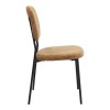 Kevin Megapap fabic dining chair in yellow color with black metal legs 48x51x87cm.