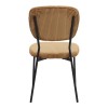 Kevin Megapap fabic dining chair in yellow color with black metal legs 48x51x87cm.