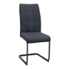 Laura Megapap fabric dining chair  in anthracite color with black metal base 42x58x98cm.