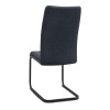 Laura Megapap fabric dining chair  in anthracite color with black metal base 42x58x98cm.