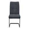 Laura Megapap fabric dining chair  in anthracite color with black metal base 42x58x98cm.