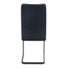 Laura Megapap fabric dining chair  in anthracite color with black metal base 42x58x98cm.