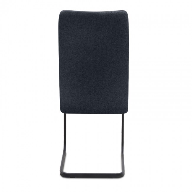 Laura Megapap fabric dining chair  in anthracite color with black metal base 42x58x98cm.