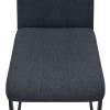 Laura Megapap fabric dining chair  in anthracite color with black metal base 42x58x98cm.