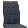 Laura Megapap fabric dining chair  in anthracite color with black metal base 42x58x98cm.