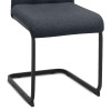 Laura Megapap fabric dining chair  in anthracite color with black metal base 42x58x98cm.