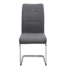 Καρέκλα τραπεζαρίας Laura Megapap γκρι ύφασμα - μεταλλική βάση χρωμίου 42x58x98εκ.