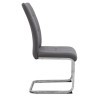 Καρέκλα τραπεζαρίας Laura Megapap γκρι ύφασμα - μεταλλική βάση χρωμίου 42x58x98εκ.