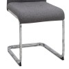 Καρέκλα τραπεζαρίας Laura Megapap γκρι ύφασμα - μεταλλική βάση χρωμίου 42x58x98εκ.