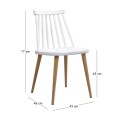 LAVIDA Chair Metal Natural, PP White