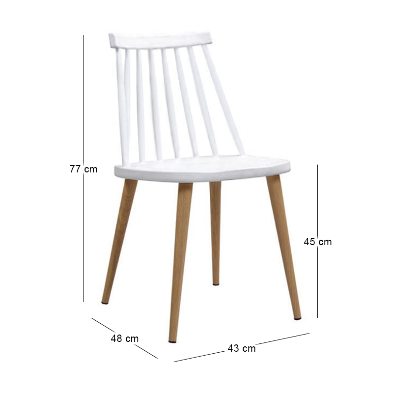 LAVIDA Chair Metal Natural, PP White