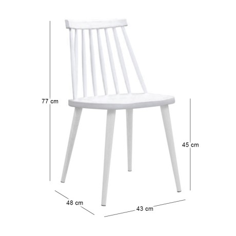 LAVIDA Chair Metal/PP Full White