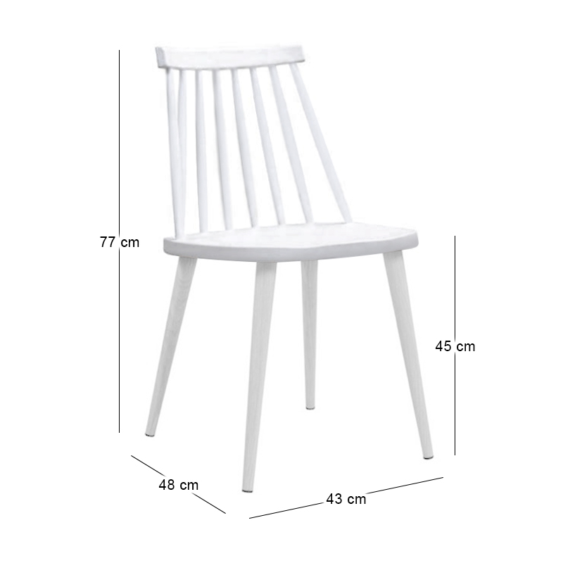LAVIDA Chair Metal/PP Full White