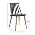 LAVIDA Chair Metal Natural, PP Black