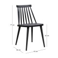 LAVIDA Chair Metal/PP Full Black
