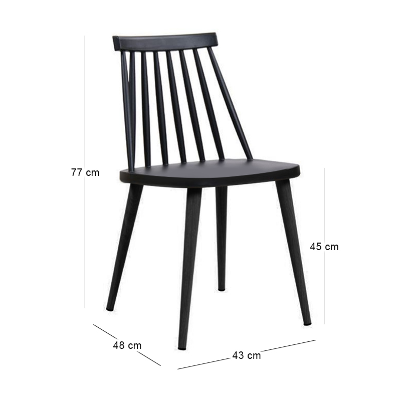 LAVIDA Chair Metal/PP Full Black