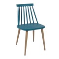 LAVIDA Chair Metal Natural, PP Blue