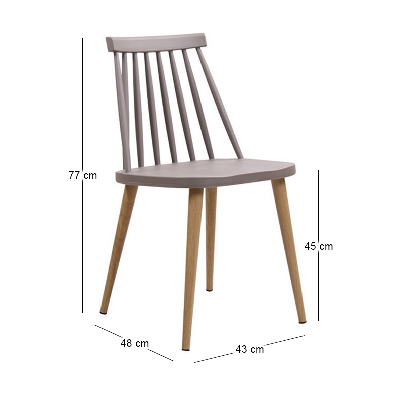 LAVIDA Chair Metal Natural, PP Sand Beige