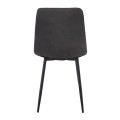 Καρέκλα τραπεζαρίας Lydia ύφασμα suede χρώμα μαύρο 44x55x86εκ.
