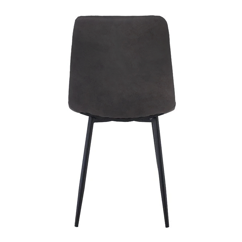 Καρέκλα τραπεζαρίας Lydia ύφασμα suede χρώμα μαύρο 44x55x86εκ.