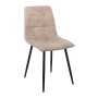 Καρέκλα τραπεζαρίας Lydia ύφασμα suede χρώμα μπεζ 44x55x86εκ.