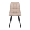Καρέκλα τραπεζαρίας Lydia ύφασμα suede χρώμα μπεζ 44x55x86εκ.