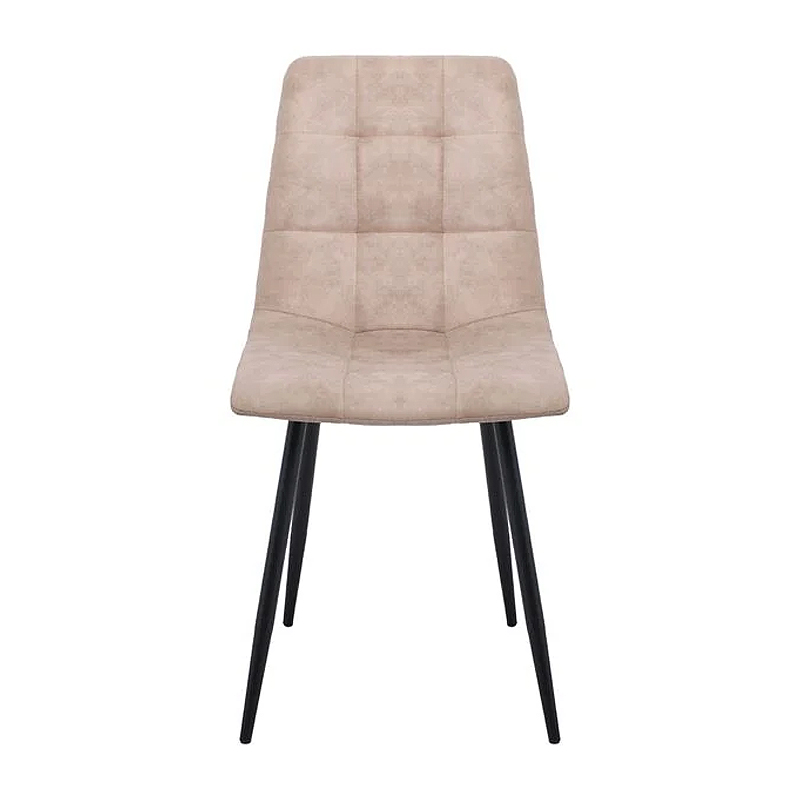 Καρέκλα τραπεζαρίας Lydia ύφασμα suede χρώμα μπεζ 44x55x86εκ.