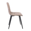 Καρέκλα τραπεζαρίας Lydia ύφασμα suede χρώμα μπεζ 44x55x86εκ.