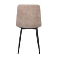 Καρέκλα τραπεζαρίας Lydia ύφασμα suede χρώμα μπεζ 44x55x86εκ.